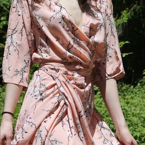 Cherry Blossom Pink Wrap Dress